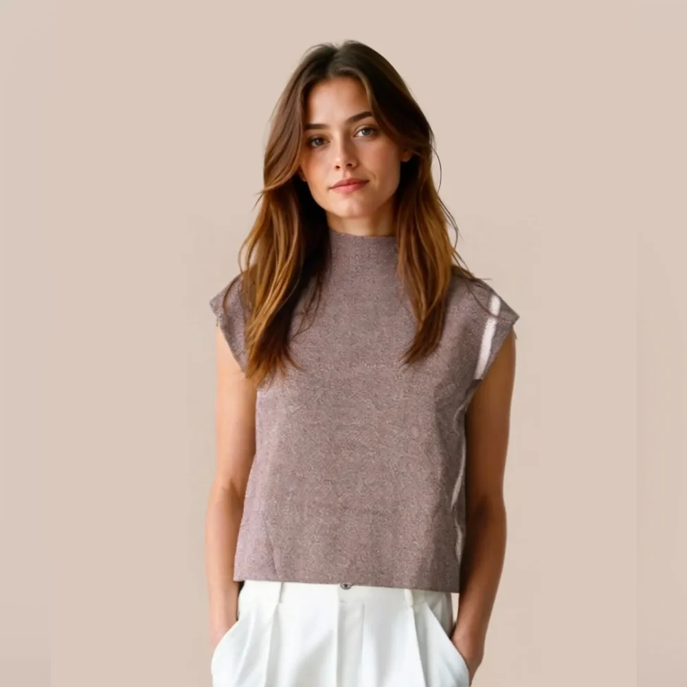 Tahari Grey Turtleneck Sweater🖤Monochrome Basics - Picture 1 of 6